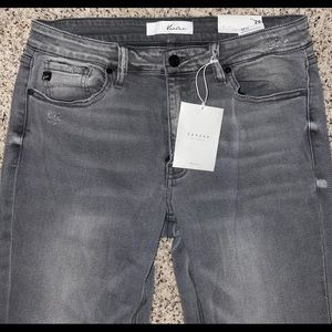 Kancan grey distressed bell bottoms